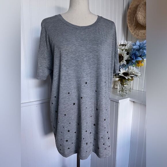Xersion Harvard Grey Star Casual Tee - Picture 1 of 7